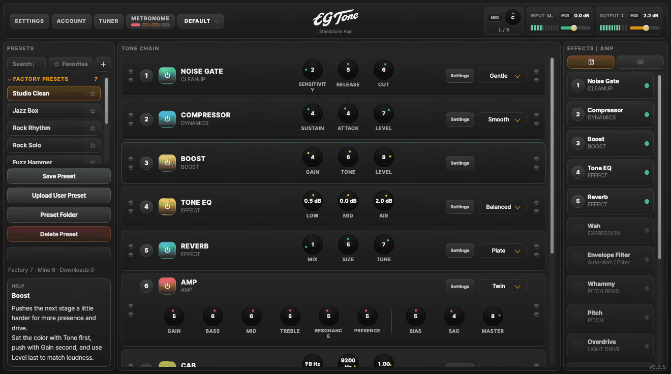 EG Tone plugin product screen image